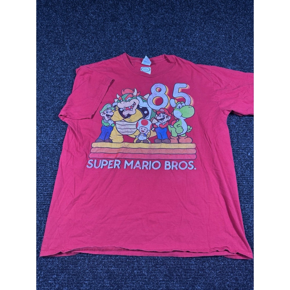 Nintendo Super Mario Bros 85 T Shirt Mens XL Red Luigi Yoshi Bowser Graphic Tee